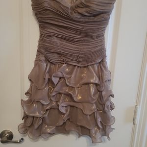 Strapless formal dress.  Delia*s. Size 1/2 champagne brown color
